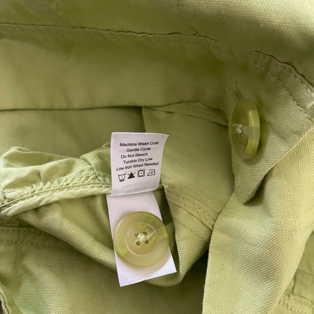 Coldwater Creek Women’s Size 12 Lime Green Button 3/4 Sleeve Jacket - Picture 11 of 11